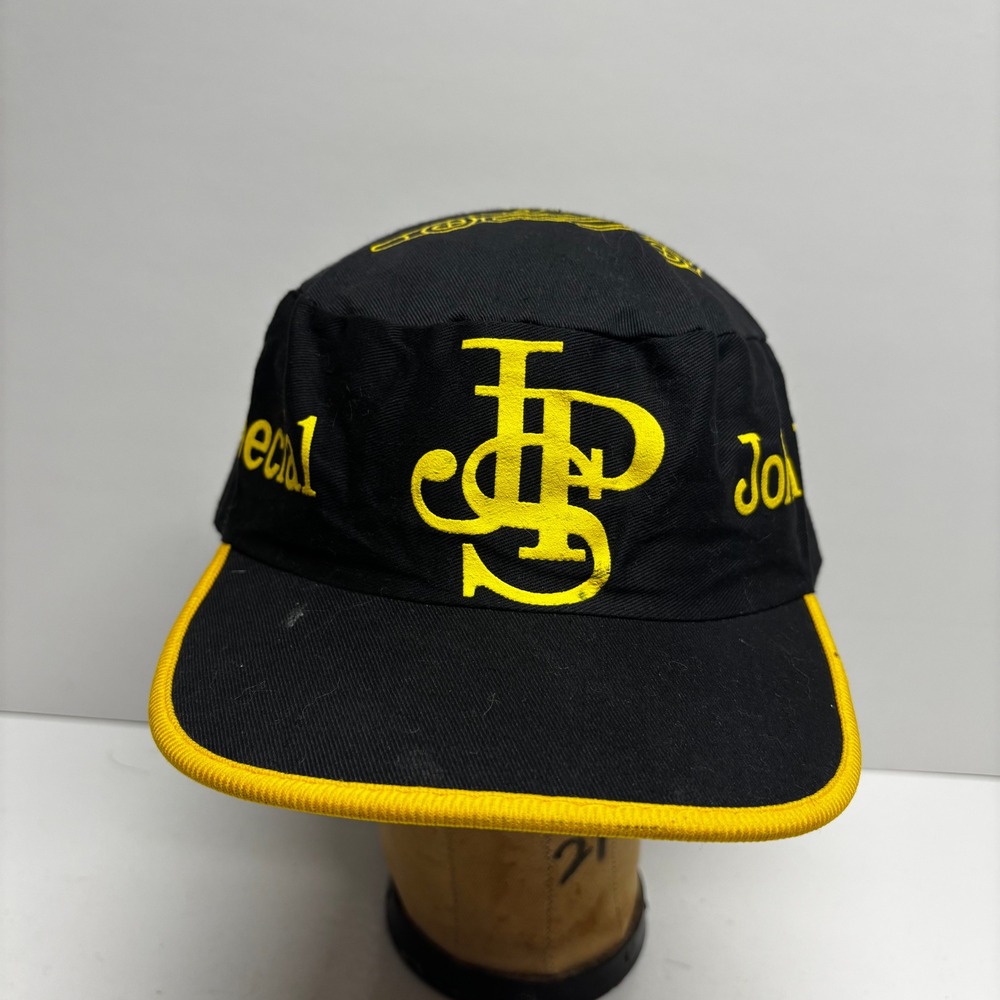 Vintage John Player Special JPS Racing Cap Sport Auto Black Gold F1 Painters Hat